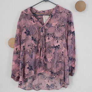 Conversations by Anthropologie 19 of 52 Colloquial Neck Tie Blouse SZ 8